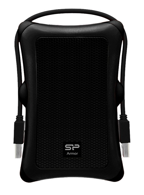 SILICON POWER εξωτερικός HDD Armor A30, 1TB, USB 3.2, μαύρος SP010TBPHDA30S3A