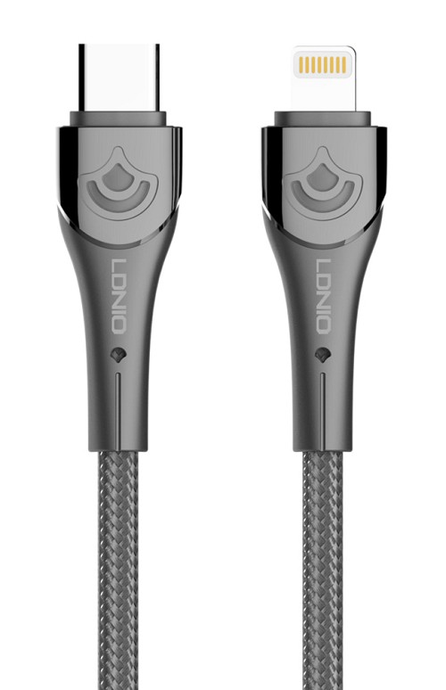 LDNIO καλώδιο Lightning σε USB-C LC861I, 30W PD, 1m, γκρι 6933138601327