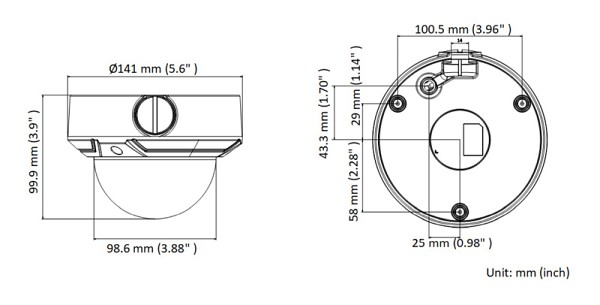 HIKVISION HIWATCH IP κάμερα HWI-D640H-Z, POE, 2.8-12mm, 4MP, IP67 & IK10 HWI-D640H-Z