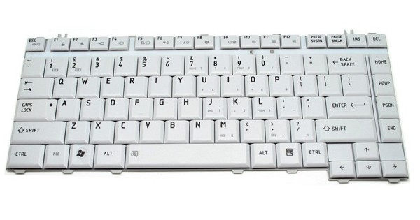 Πληκτρολόγιο για Toshiba Satellite A200/A205/A210 Series, US, λευκό KEY-072