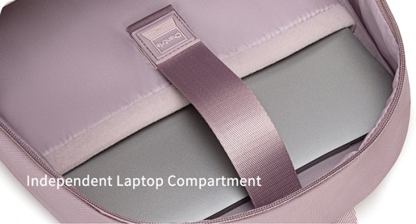 CHANTRIA γυναικεία τσάντα πλάτης CB00649 με θήκη laptop 14, 14.3L, μαύρη CB00649-BK