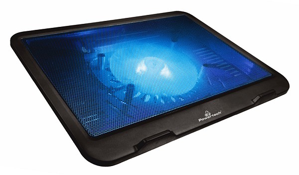 POWERTECH Βάση & ψύξη laptop PT-740 έως 15.6, 125mm fan, LED, μαύρο PT-740