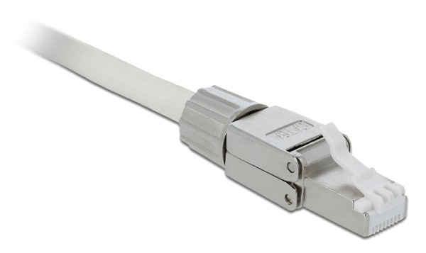 DELOCK βύσμα RJ45 CAT 6A STP 86477, tool-free, ασημί 86477