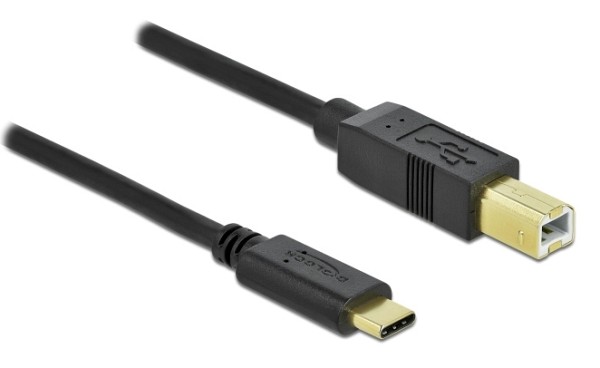 DELOCK καλώδιο USB-C σε USB Type B 83330, 2m, μαύρο 83330