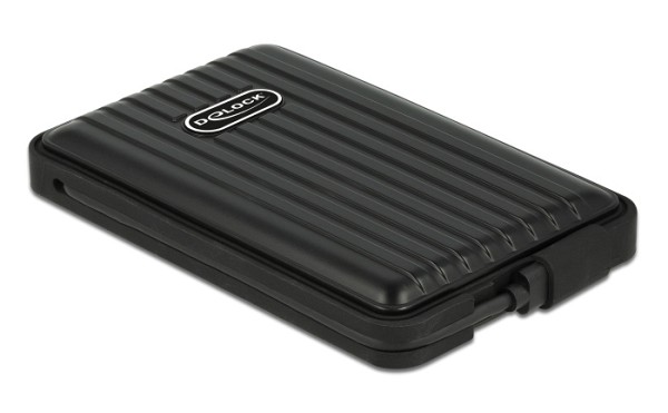 DELOCK θήκη για 2.5 SATA HDD/SSD 42625, 6Gbps, IP66, μαύρη 42625