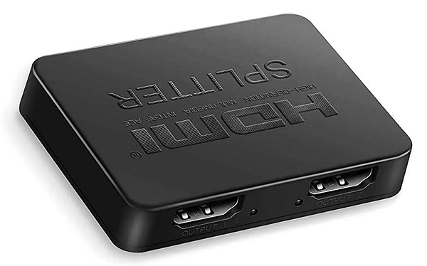 POWERTECH HDMI splitter CAB-H163, 1-in σε 2-out, 4K/30Hz, HDR/HDCP, μαύρο CAB-H163