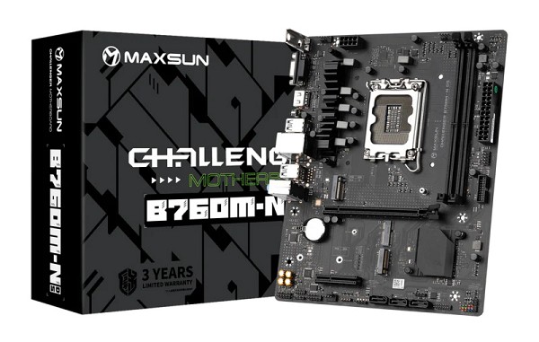 MAXSUN μητρική Challenger B760M-N D5, 2x DDR5, s1700, USB 3.2, 1G LAN, M-ATX MS-C-B760M-ND5