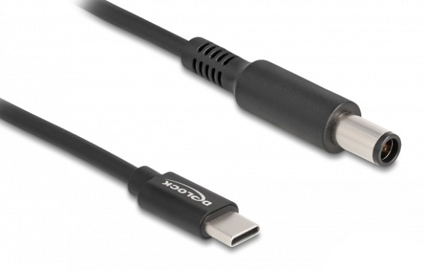 DELOCK καλώδιο τροφοδοσίας 87975, USB-C σε Dell 7.4x5mm, 1.5m, μαύρο 87975