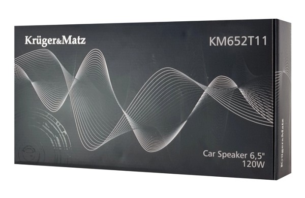 KRUGER&MATZ σετ ηχεία αυτοκινήτου KM652T11, 120W, 6.5, 2 δρόμων, μαύρο KM652T11