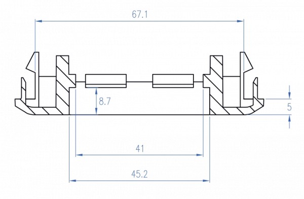 DELOCK module βάση πρίζας Easy 45 81316, 130 x 80 mm, λευκό 81316