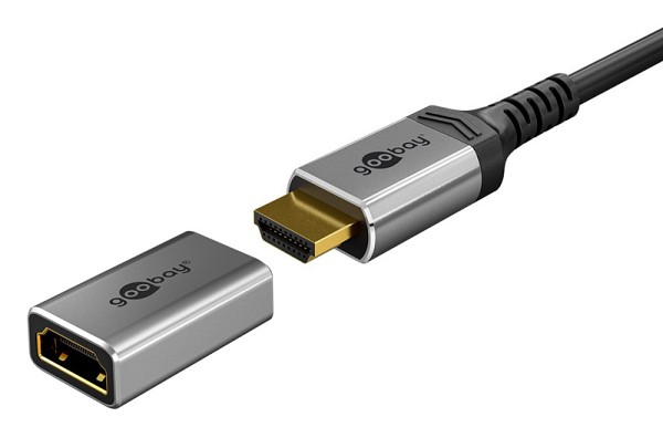 GOOBAY αντάπτορας HDMI 72008, Ethernet, 8K/60Hz, 4K/120Hz, 48 Gbps, γκρι 72008