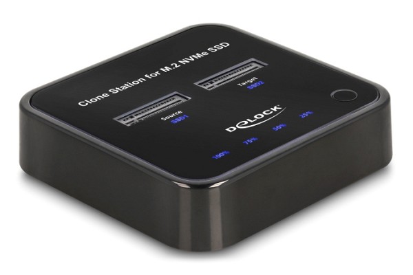 DELOCK docking station 64177, clone function, 2x M.2 NVMe 10 Gbps, μαύρο 64177