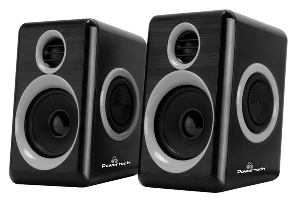 POWERTECH ηχεία Premium sound PT-972, 2x 3W RMS, 3.5mm, μαύρα PT-972