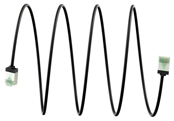 GOOBAY καλώδιο δικτύου 74351, CAT 8.1 U/FTP, slim, copper, 40Gbps, 0.25m, μαύρο 74351