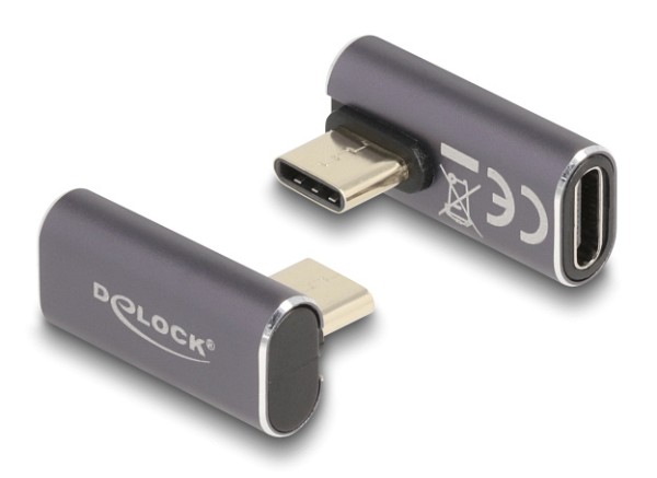 DELOCK αντάπτορας USB-C 60048, αρσενικό σε θηλυκό, 100W, 40Gbps, γκρι 60048