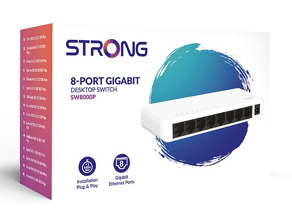 STRONG switch SW8000P, 8x Gigabit θύρες, 1000Mbps SW8000P