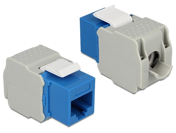 DELOCK Keystone module RJ45 86343, Cat 6 UTP, μπλε 86343