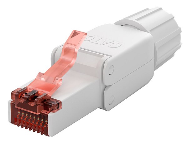 GOOBAY βύσμα RJ45 65942, CAT 6 UTP, tool-free, λευκό 65942