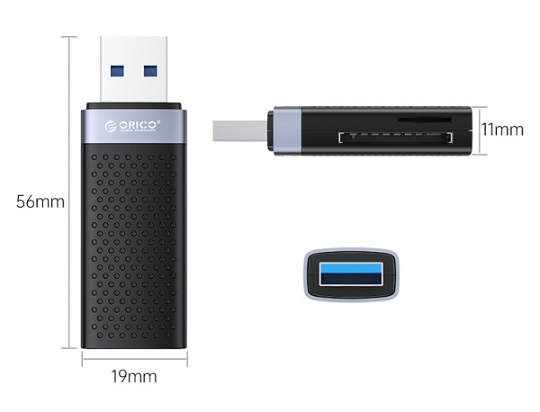 ORICO card reader CS2T-A3 για SD & Micro SD, USB 3.0, μαύρο CS2T-A3-BK-EP