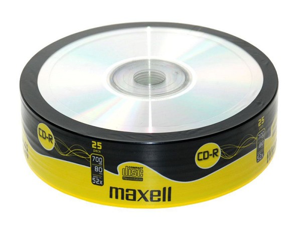 MAXELL CD-R 624035-40, 700ΜΒ, 80min, 52x speed, spindle pack 25τμχ 624035.40.TE