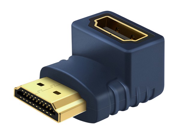 CABLETIME αντάπτορας HDMI HA11, γωνιακός, 4K/60Hz, μπλε 5210131039472