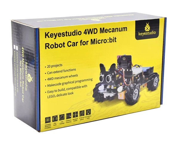 KEYESTUDIO 4WD mecanum robot car KS4031, για Micrο:bit, LEGO compatible KS4031