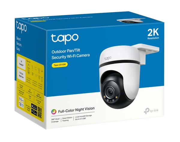 TP-LINK smart κάμερα Tapo C510W, 2K, PTZ, Wi-Fi, IP65, Ver. 1.0 TAPO-C510W