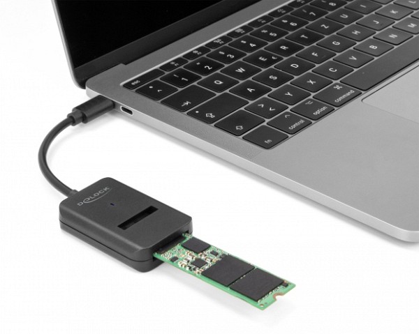 DELOCK αντάπτορας USB-C σε M.2 NVMe PCIe/SATA SSD 64198, 10Gbps 64198