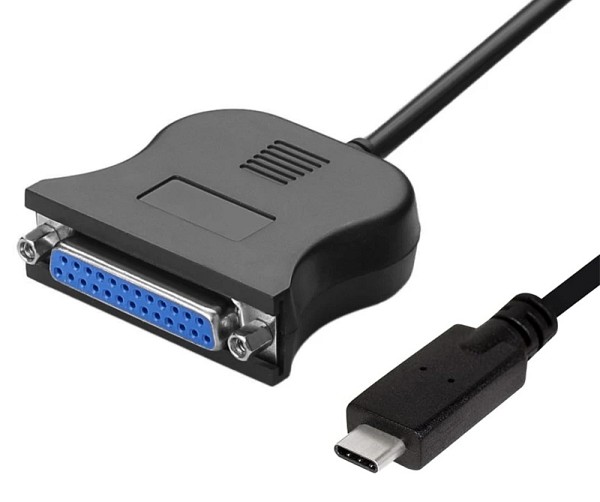 POWERTECH καλώδιο USB-C σε παράλληλη DB25 CAB-UC062, 1.8m, μαύρο CAB-UC062