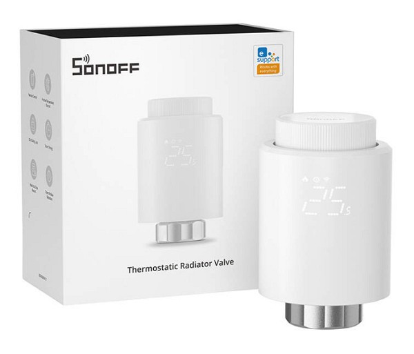 SONOFF smart θερμοστατική βαλβίδα για καλοριφέρ TRVZB, M30x1.5, 48x76mm, 6-28°C TRVZB