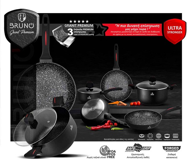 BRUNO τηγάνι Granit Premium BRN-0114 με αντικολλητική επίστρωση, 28cm BRN-0114