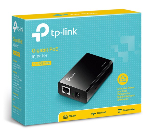 TP-LINK Gigabit PoE Injector TL-POE150S, IEEE 802.3af, Ver. 4.0 TL-POE150S