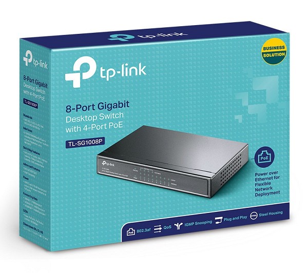 TP-LINK 8-Port Gigabit Desktop Switch TL-SG1008P, 4-Port PoE, Ver. 4.0 TL-SG1008P