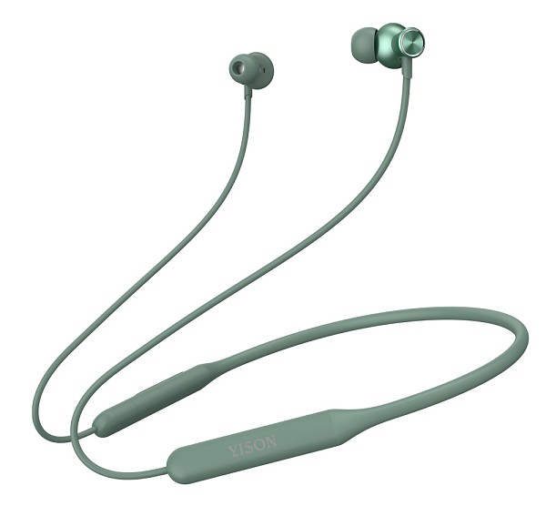 YISON earphones E20 με μαγνήτη, Bluetooth, 12mm, 250mAh, πράσινα E20-GN