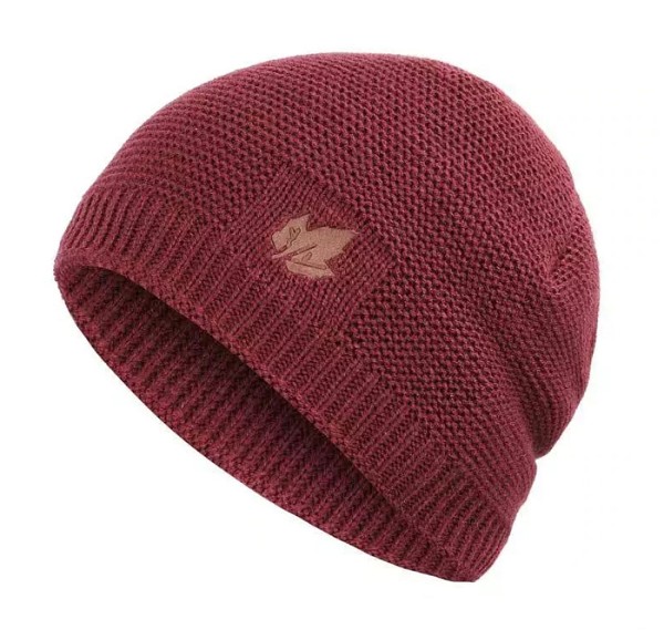 Πλεκτός σκούφος beanie SHO-0006, unisex, μπορντό SHO-0006