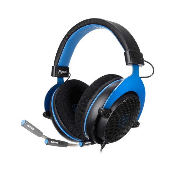 SADES Gaming Headset Mpower, Multiplatform, 3.5mm, 50mm ακουστικά, μπλε SA-723