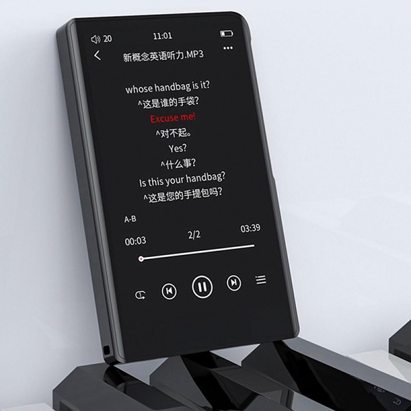 RUIZU MP3 player Η9 με οθόνη αφής 3.8, 16GB, BT, 1000mAh, μαύρο H9-16GB