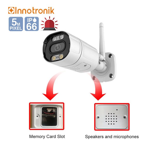 INNOTRONIK security camera τύπου Bullet ICS-B30, 5MP, WiFi, IP66 ICS-B30