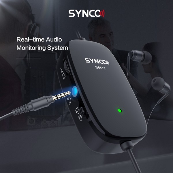 SYNCO μικρόφωνο Lav-S6M2, clip-on, omnidirectional, 3.5mm, 400mAh, μαύρο SY-S6M2