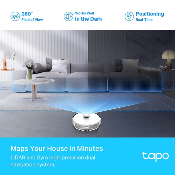 TP-LINK ρομποτική σκούπα Tapo RV30, LiDAR & Gyro, 4200Pa, Ver 1.2 TAPO-RV30