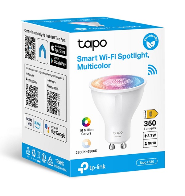 TP-LINK LED smart λάμπα spot Tapo L630, WiFi, 3.7W, RGB, GU10, Ver 1.0 TAPO-L630