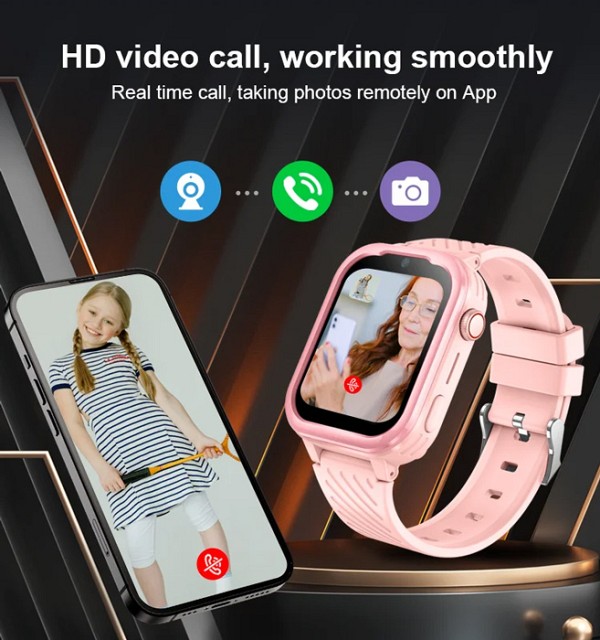 INTIME GPS smartwatch για παιδιά IT-063, 1.85, κάμερα, 4G, IPX7, ροζ IT-063