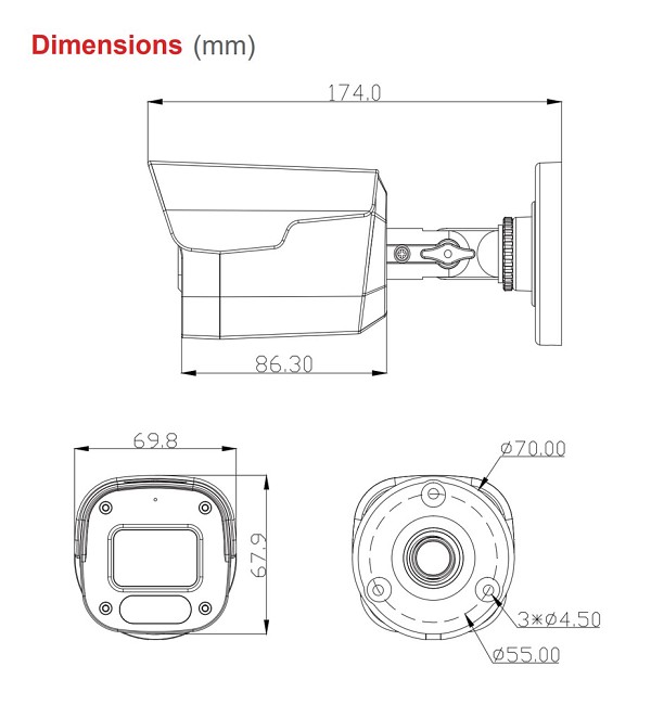 LONGSE υβριδική κάμερα BPSCTHC200FPE, 2.8mm, 5MP, AOC, IP66, IR έως 25m BPSCTHC200FPE