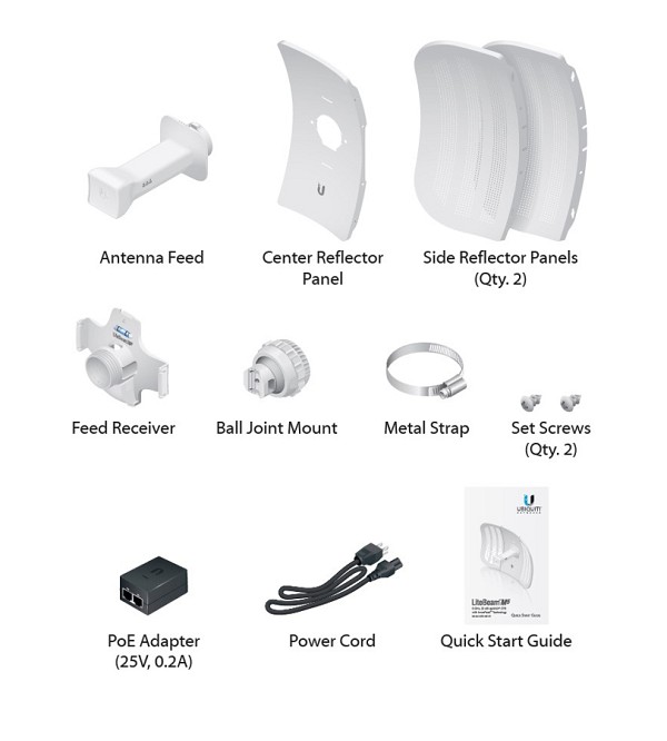 UBIQUITI LiteBeam M5 airMAX CPE Access Point LBE-M5-23, 23dBi, 5GHz LBE-M5-23