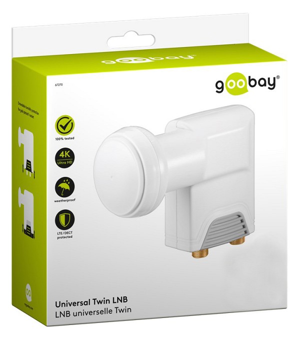 GOOBAY universal twin LNB για 2 συσκευές 67270, DVB-S2 67270