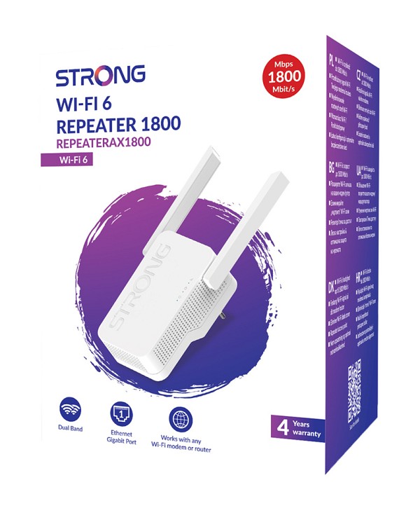 STRONG WiFi Extender REPEATERAX1800, WiFi 6, 1800Mbps REPEATERAX1800