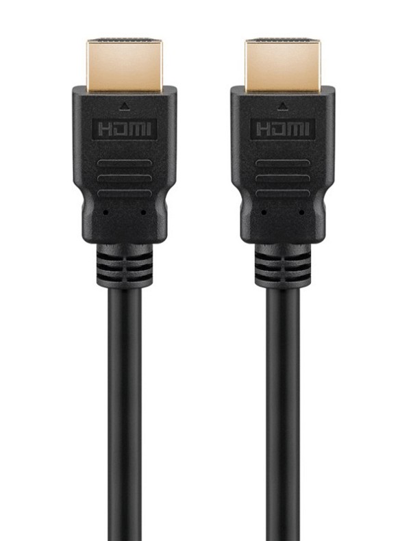 GOOBAY καλώδιο HDMI 2.0 60620 με Ethernet, 4K/60Hz, 18 Gbps, 1m, μαύρο 60620