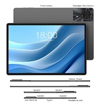 TECLAST tablet T50 Max, 11, 8/256GB, 4G, Android 14, 8000mAh, γκρι T50MAX-BK