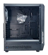 POWERTECH Gaming PC Case PT-1309, tempered glass, 4x ARGB fan, ATX, 340x200x436mm, μαύρο PT-1309