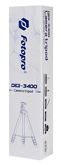 FOTOPRO τρίποδο φωτογράφισης DIGI-3400, πτυσσόμενο έως 121cm, έως 2kg, μαύρο DIGI-3400